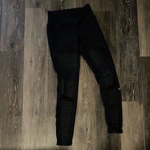 Alo | High waist black moto leggings | S Small
